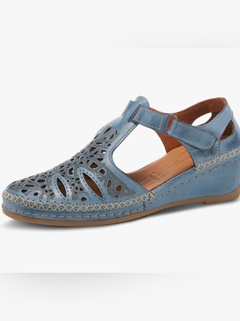 Spring Step Irin T-Strap Shoe Blue